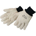 Cotton Corduroy Double Palm Work Gloves Green